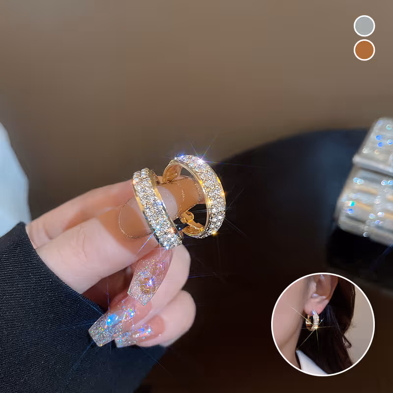Trendy sparkle hoop earrings and beauty accessories from Stoneboreal